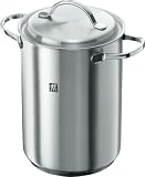 ZWILLING Twin Specials Spargeltopf, 4,5 L, 16 x 27 cm, Induktion, mit Deckel und Sieb-Einsatz, Unbeschichtet, Edelstahl, Silber