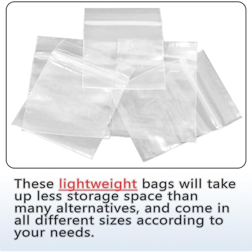 200x Clear Grip Seal Bags 1 x 1 Inch (25 x 25 mm) - Zip Lock Resealable Plain Grip Seal Clear Plastic Polythene Packaging Bags for Food, Storage, Beads, Screws - Image 4