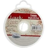 Lovely Knots - Asian Knotting Cord 1mm Thick - White (50 Yards On Bobbin)