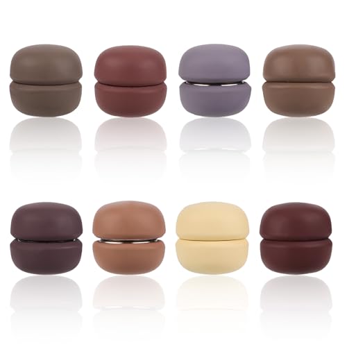 8pcs Strong Magnetic Hijab Pins Buttons - Multi-Purpose No-Snag Pinless Brooch for Women Clothing Scarf Accessories (Color E)