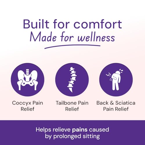 Image of Careforce Orthopedic Coccyx Cushion for Tailbone Pain Gel Car Seats Cushions for Chair Pillow for Sitting Seats Cushion for Car Driving Seat Sitting Pillow Coccyx Seat Cushions for Chair PU+Gel