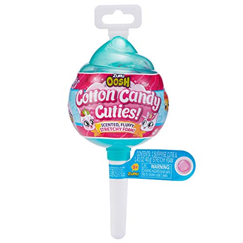 Oosh Slime Cotton Candy Cuties Series 2 by ZURU (Purple) Scented Squishy Fluffy Soft Stretchy Stress Relief Party Favors Non-Stick with Collectible Cutie Slow Rise Toy