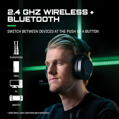 Image of RIG R8 Spectre PRO HX Dual Wireless Gaming Headset for Xbox and PC | Series X|S, XBOX One, USB, Mobile - Wireless 2.4GHz / Bluetooth, Graphene Drivers, 3D Audio, Noise-Canceling Mic, Charge Base