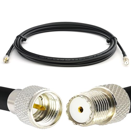 Câble coaxial RG58 50 Ohm de 15m avec connecteurs Mini UHF haute conductivité