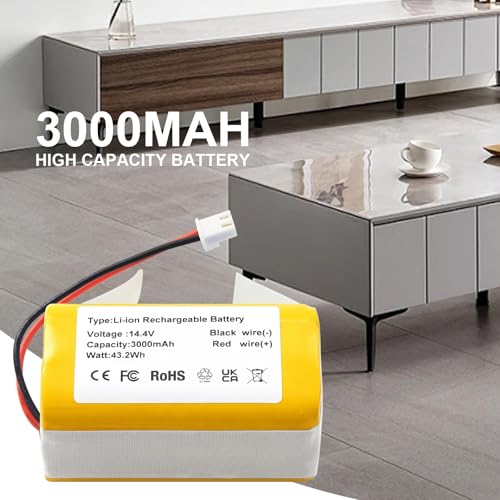 Image of RVBAT85002 Battery Replacement for Shark ION Robot RVBAT850 RV2500 RV2520 | RV2500AE RV2500S RV2520AVUS RV2520AZUS RV2520AFUS RV2520AOUS RV2520A0US Matrix UR2350S UR2505SR UR2650WS UR2500SR UR2450WD