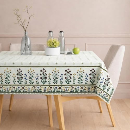 Image of STITCHNEST 'Tavola Luxe Series' Dining Table Cover 60x90 Inches | 6 Seater - 8 Seater Rectangular Dining Table Cover | Premium Fabric, Washable & Colour Fast