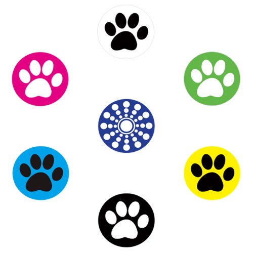 miButton AHB00118 miButton Home Button Sticker for iPod, iPhone, & iPad - Rocky's Paw - 1 Pack - Charm - Retail Packaging - Rocky's Paw