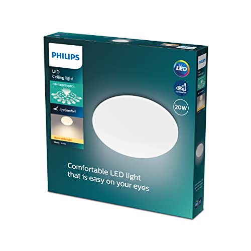 Philips Plafón LED de Techo Moire, 17W, 1700 Lúmens, Luz Fria 4000k, 32 cm Diámetro