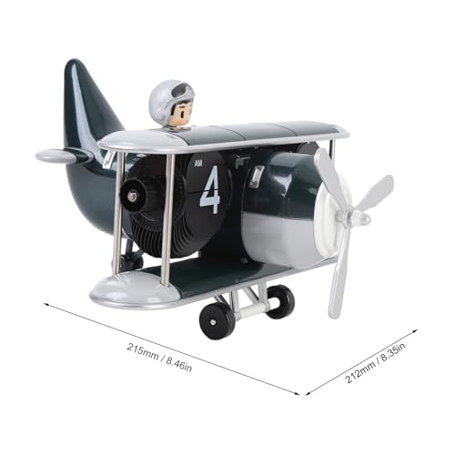 Reloj de escritorio retro con forma de avión, el regalo original perfecto para decoración de casa 3