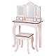 Teamson Kids- Little Lady Gisele Toy Vanity Set - Pink/Schwarz