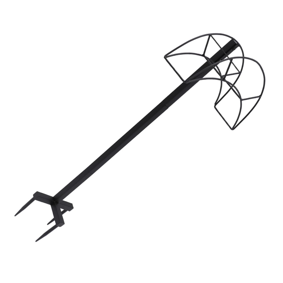 jojofuny Gartenschlauchhalter und Schlauchständer mit stabilem Stand aus Eisen, freistehend, schwarz, werkzeugfrei montierbar für Außenbereich und Gartenarbeiten