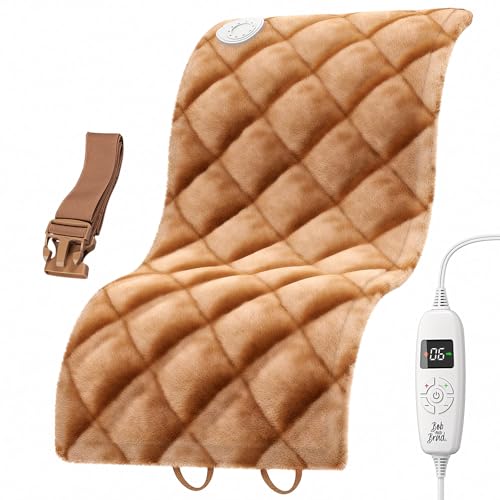 BOB AND BRAD Weighted Heating Pad with Far Infrared Therapy, FSA Eligible Electric Heating Pad for Back Neck Shoulders Pain Relief, Gift for Women Men, ETL Certified & HSA Eligible 2.4lbs 12