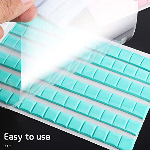 408 Pcs Adhesive Poster Sticky Tack Putty Removable Tacky Putty Mounting Putty Reusable Wall Safe Tack Putty For Wall Hanging Pictures Poster Museum, Cleaning, Nail (White, Pink, Green, Blue) #TOP1