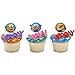 DecoPac Minions Cupcake Rings, 24 Despicable Me™ Cupcake Decorations, Phil, Carl and Bob - 24 Pack