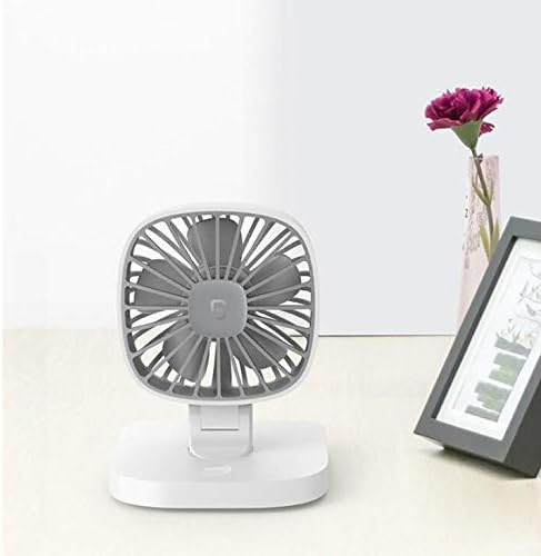 Desk Personal Fan,Florally Mini USB Table Fan Double Blade Design Personal Cooling for Traveling Hiking Fishing Camping Desktop or Car Use (White)