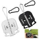 HAVIRI 2 Stück Handzähler für Golf, Golf Ergebnis Zähler, Golf Zubehör mit Karabiner & Kette, Geschenke für Golfer, Praktischer Klickzähler für Turniere & Training