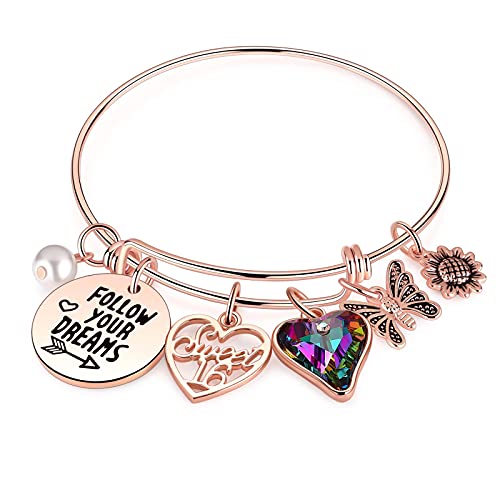 Image of Ursteel Birthday Gifts for Women Girls Bracelet, Birthday Charm Bracelets 10th 20th 30th 40th 50th 60th 70th 80th 90th Birthday Gift for Daughter, Sister, Friend, Teen Girls, Mom, Grandma