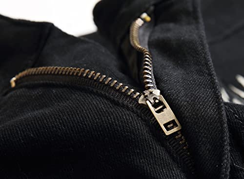 Men's Jeans Skinny Trendy Dragon Print Stretchy Fashion Hip Hop Straight Leg Jean Pants Size 28-383