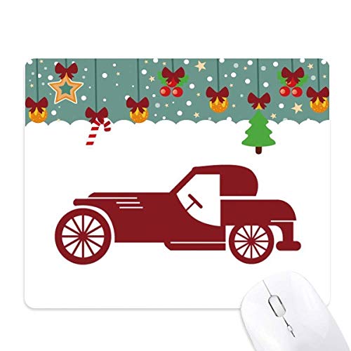 Alfombrilla de ratón de ordenador clásica con silueta de coches rojos y patrón geométrico