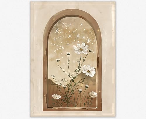 Décoration murale florale Cosmic Archway poster pour salon et bureau