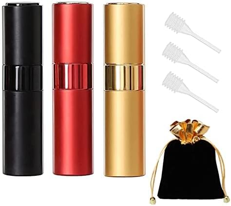3 x 10 ml Mini Perfume Atomisers for Travel Refillable with Gift Bag Travel Accessories for Men and Women