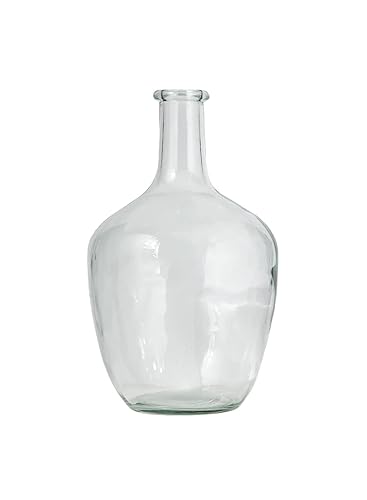 Serene Spaces Living Clear/Brown Tall Vase, Bottle Glass Vase, Elegant