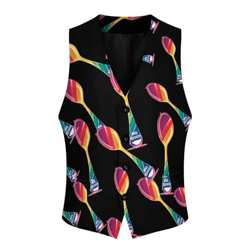 Funny Matching Couple Lesbian Gay LGBT Men's Suit Vests Business Formal Dress V-Neck Waistcoat Tops with 2 Pockets4