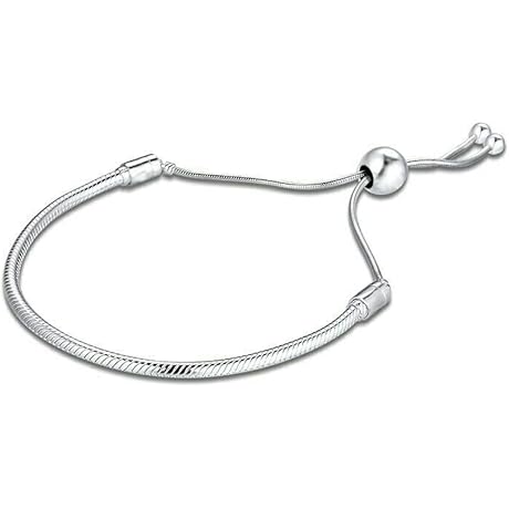 Adjustable Snake Chain Charm Bracelet (Fits Pandora Beads & Pendants)