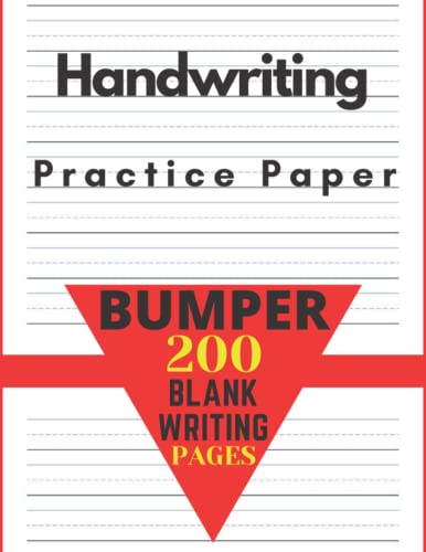 Handwriting Practice Paper for Kids: 200 blank pages Dotted Line Notebook size 8.5 x 11 inches (handwriting practice paper for kids blank lineds / ... paper loose leaf, handwriting practice