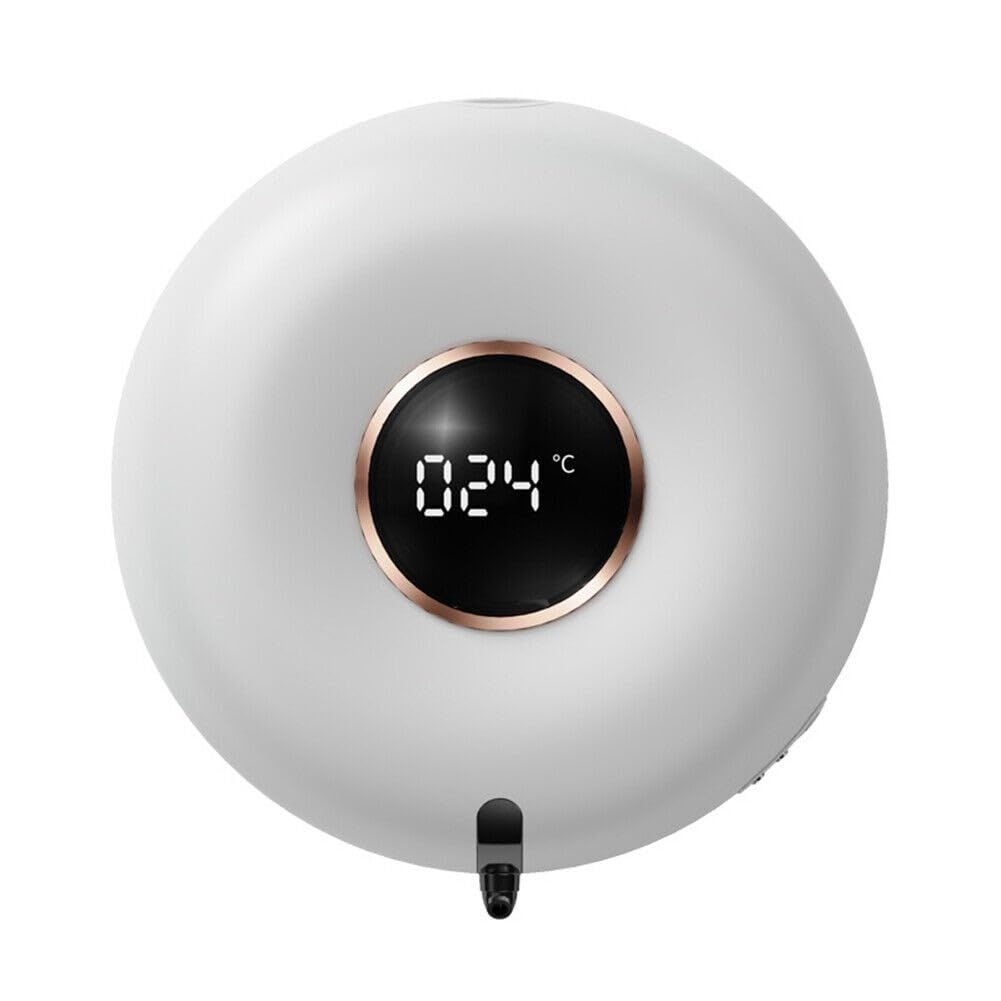Dispenser automatico di sapone da 280 ml, ricaricabile, montaggio a parete, con sensore a infrarossi, per cucina e bagno, bianco