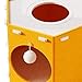 Bothyi Felt Cat House Kitten Cave Tunnel Scratch Resistant Furniture Extra Large Foldable for Indoor Cats Bed Cave Hideaway, Orange