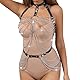 BDSMYEE Harness Damen Leder,BDSMs Dessous leder Dessous Frauen,Leder BH Body Harness Frauen,Sexy Dessous Damen für Sex,Domina Outfit Damen,Rave Outfit Damen,Fetiche Kleidung Frauen (D)