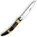 Fury Mustang Clip Point Folding Pocket Knife with Delrin Stag Handle Nickel Bolsters, 4-Inch
