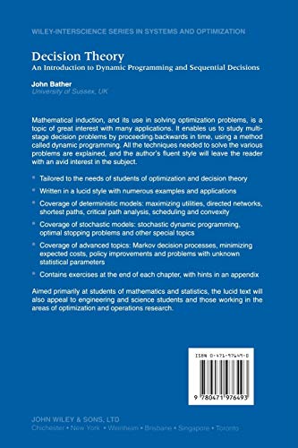 Decision Theory: An Introduction to Dynamic Programming and Sequential Decisions: 11
