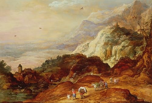 Tableau paysage de montagne Joos de Momper toile murale salon 60x90cm