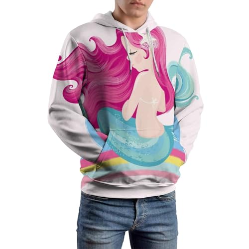 Hoody sweatshirt pull sirène au design graphique original et coupe unisexe confortable - 6