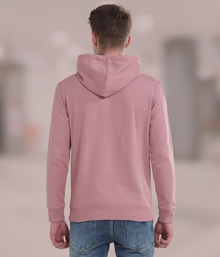 Image of TURMS Anti Stain Men's Hoodie | Anti Odor Water Repellent | Cotton Blend Casual Travel Edition Hooded Sweatshirt | Winter Wear Pullover