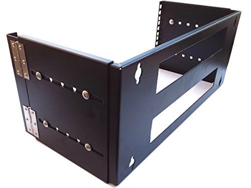 Cnaweb 4U 19-Inch Hinged Extendable Wall Mount Bracket Network Equipment Rack - Black #TOP1