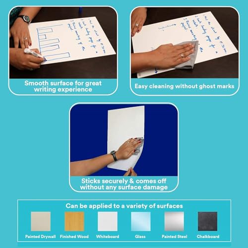 Post-it Daily Planner Dry Plastic Whiteboard Film - 7 x 11 Inches, 1 Pack (Multicolour)