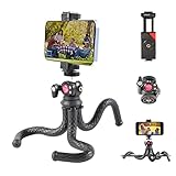 ▶【Más dispositivos disponibles】Con cabeza de bola giratoria, el clip para smartphone soporta una rotación de 180°. Capacidad de carga de hasta 2 kg. No importa el teléfono o la cámara pequeña, tanto vertical y horizontal de disparo son compatibles.