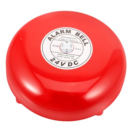 Sewroro Alarma Eléctrica Industrial De 24v Timbre Extra Fuerte, Campana De Hierro Resistente para Sistema De Alarma contra Incendios En Fábricas y Escuelas, Estación De Emergencia Segura