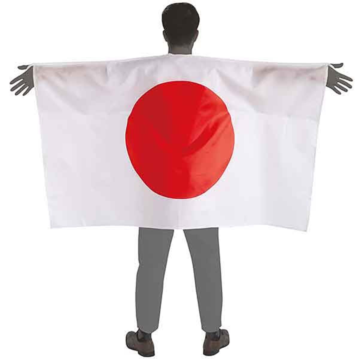 Amazon.co.jp: AISHITE 日本国旗マント 応援グッズ 特大 日の丸 国旗