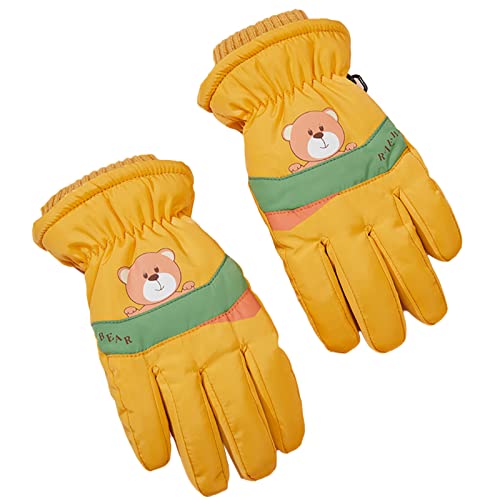 Luvas de esqui de espessamento multicoloridas para crianças à prova de vento à prova de vento antide