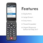 Lively Jitterbug Flip2 - Flip Cell Phone for Seniors - Not Compatible with Other Wireless Carriers - Must Be Activated Phone Plan - Graphite Flip Phone - Image 2