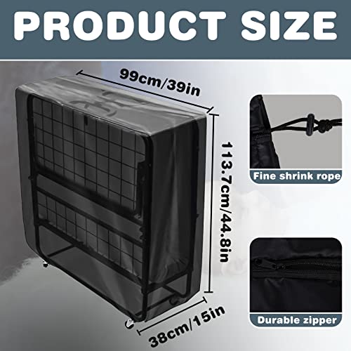Funda camas plegables 99x38x114 cm para cama de invitados 3