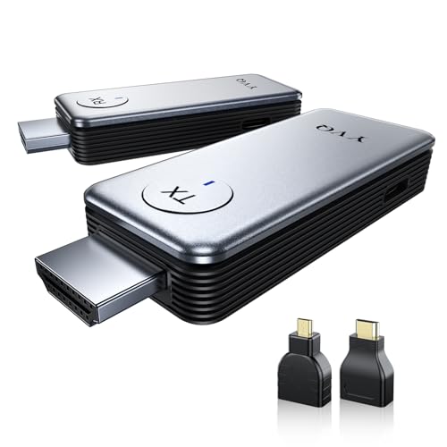 How to Transmit Video Wirelessly? Wireless HDMI Kit YVQ 2025 Upgraded Wireless HDMI Transmitter and Receiver, 4K Decode 1080P Output,2.4G/5G Plug&Play...