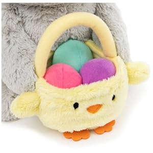 Gund amazon exclusive easter bunny with basket and easter eggs easter decorations bunny stuffed animal for ages 1 and up gray 10  urban country home decor