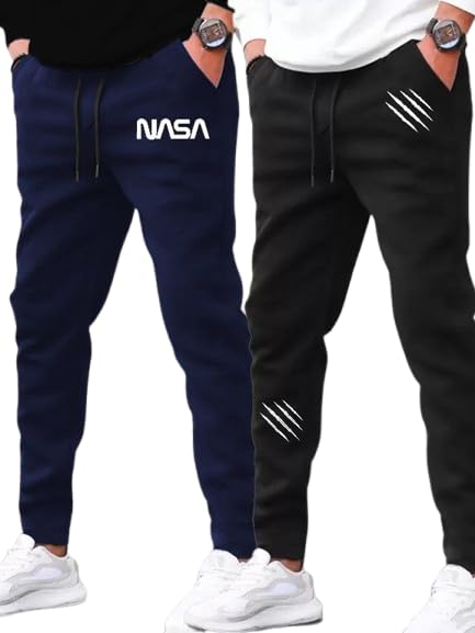 Classic Fit Men's Cotton Trackpants for Athletes(Pack of 2) XXL Multicolour-image-28