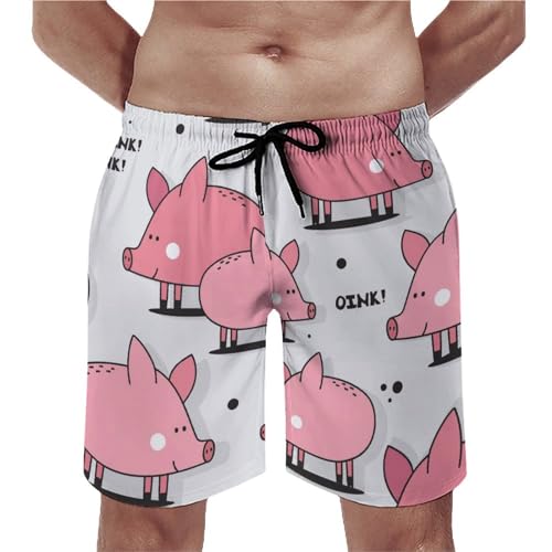 Maillot de bain séchage rapide cochon | Shorts de bain homme taille S