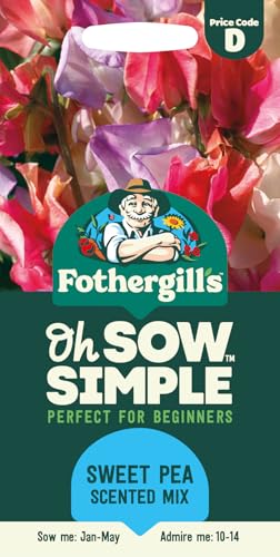 Fothergills Oh Sow Simple Sweet Pea Scented Mix Flower Seeds Sow: Jan-Apr Varied